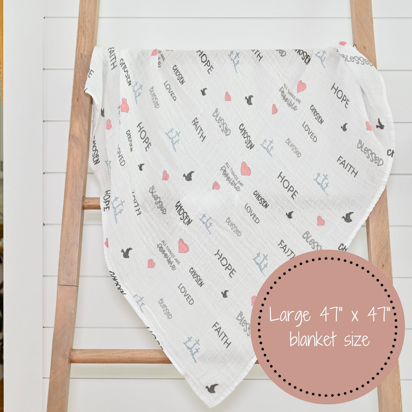 All Things Possible Baby Muslin Swaddle Blanket