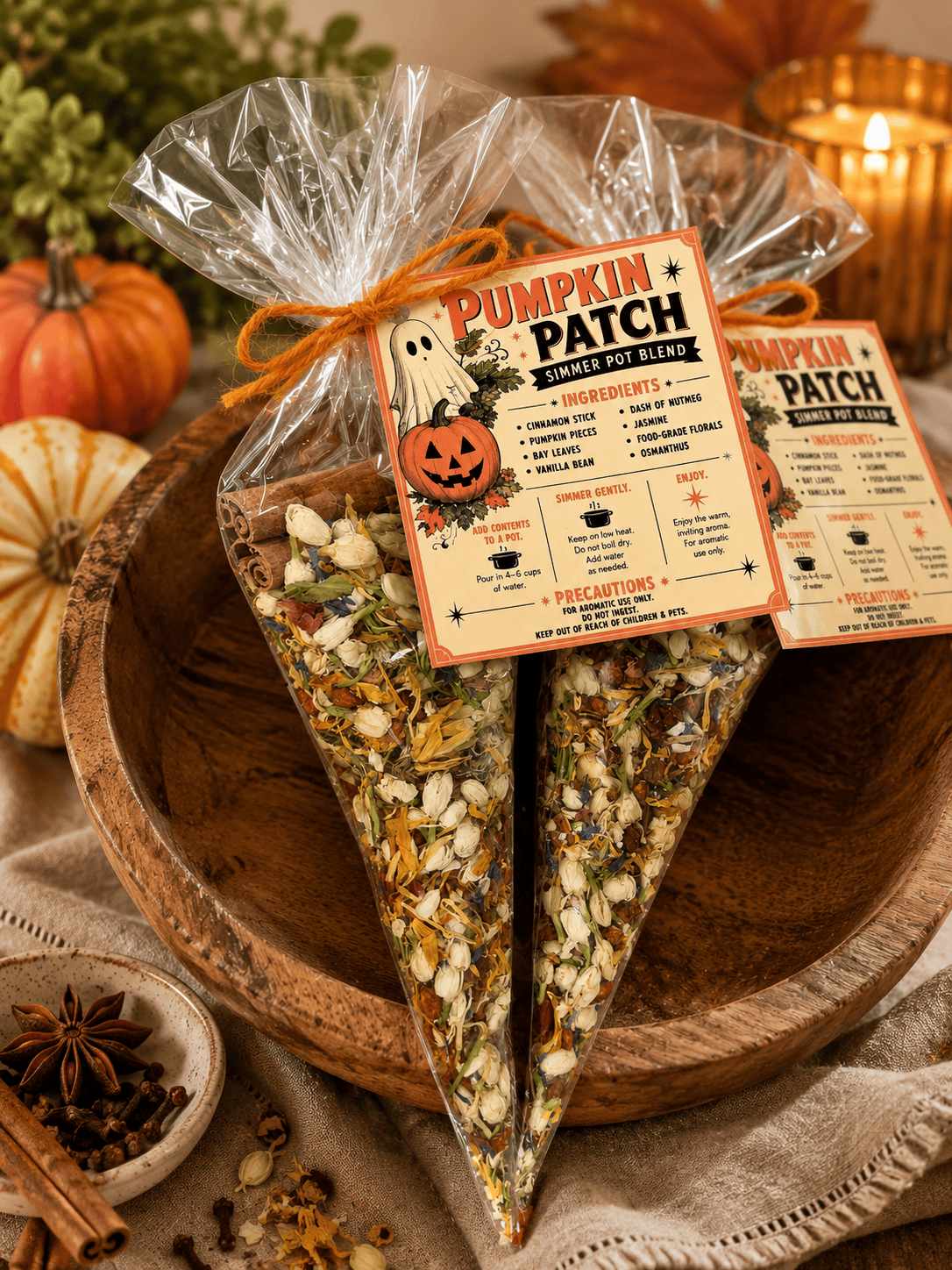 Pumpkin Patch Simmer Pot Kit, natural Fall Simmer Pot Blend