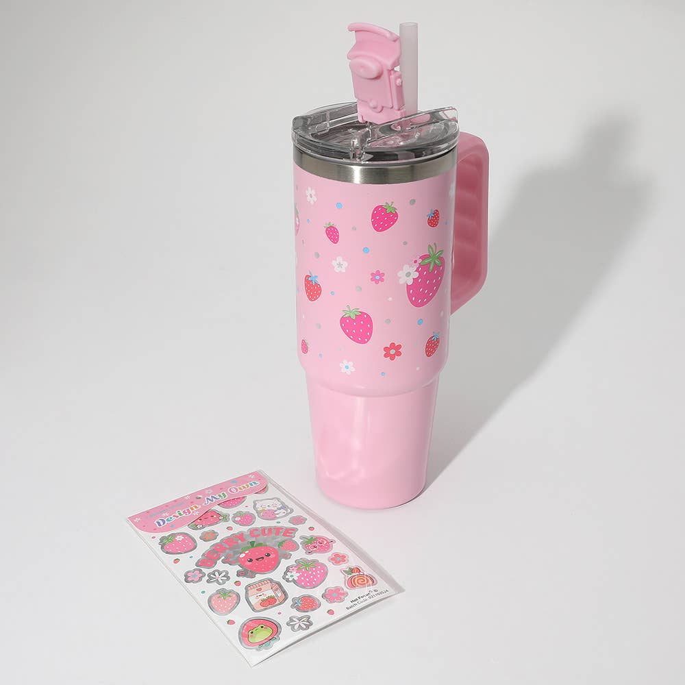 Stainless Steel Tumbler, Strawberry (27FL.OZ/800mL)
