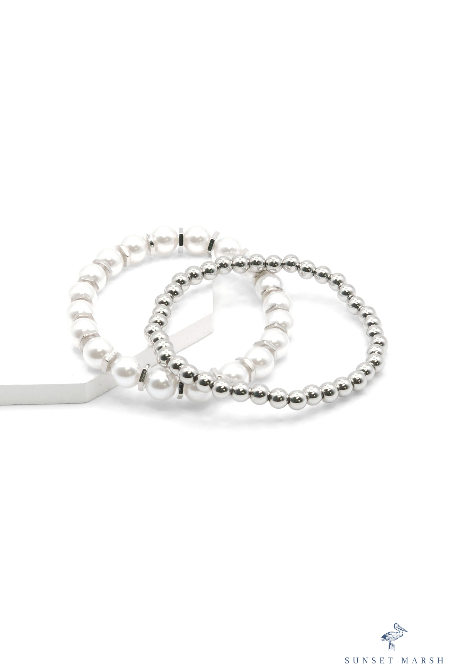 Pearl Unity Duet - Silver Bracelet