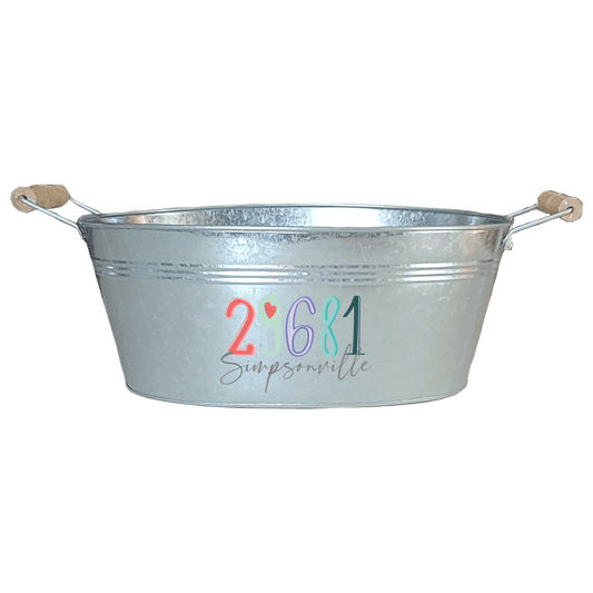 Zip Code Color - Oval Tub