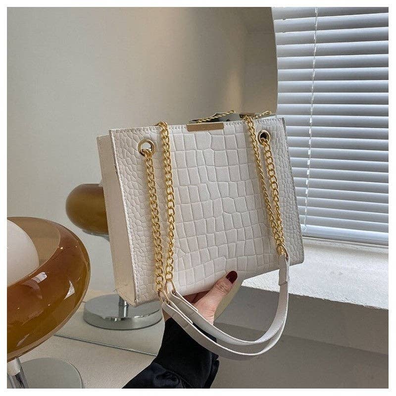 Fashionable PU Large Capacity Square Shoulder Bag