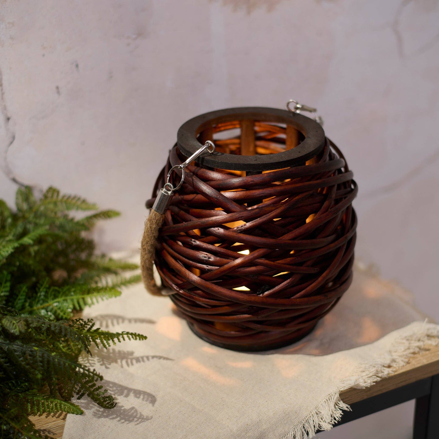 Dark Wicker Lantern