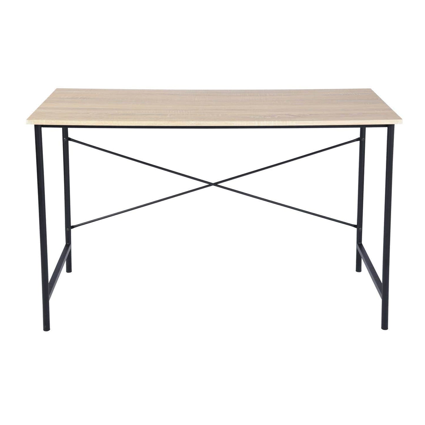 Modern Industrial Writing Desk with Sturdy Metal Frame
