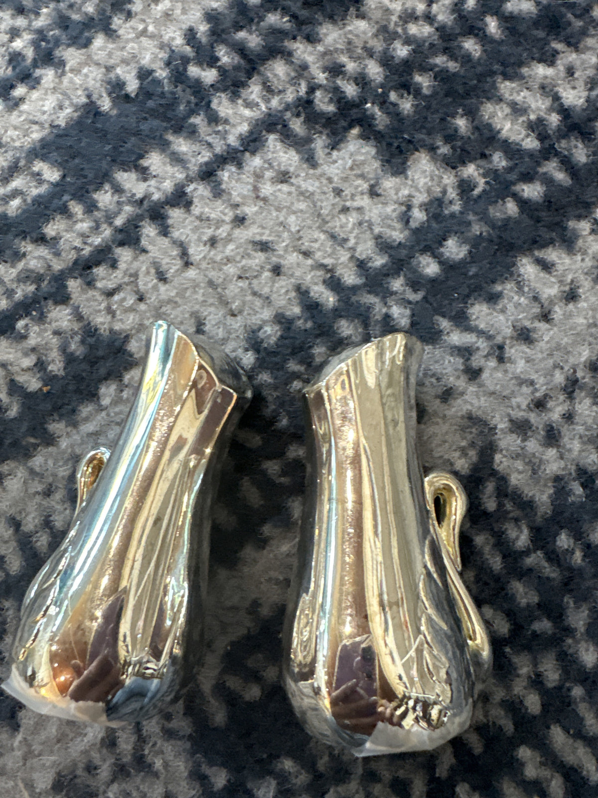 Silver swan salt and pepper