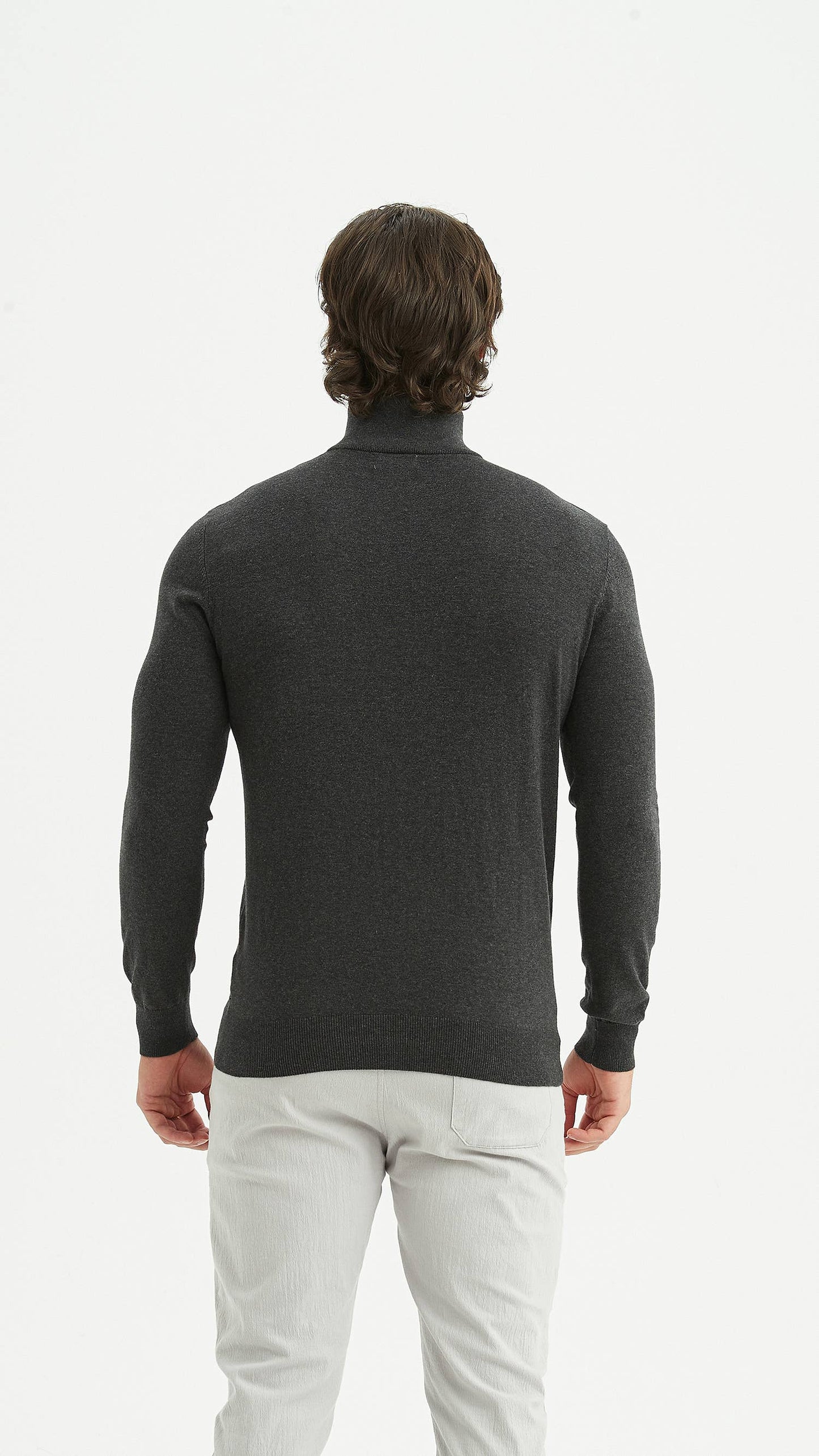 Cotton jumper trucker collar - Anthracite