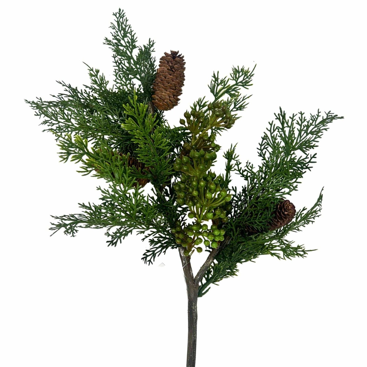 Real Touch Mixed Cedar , Pine Cone, Seed Spray 24"