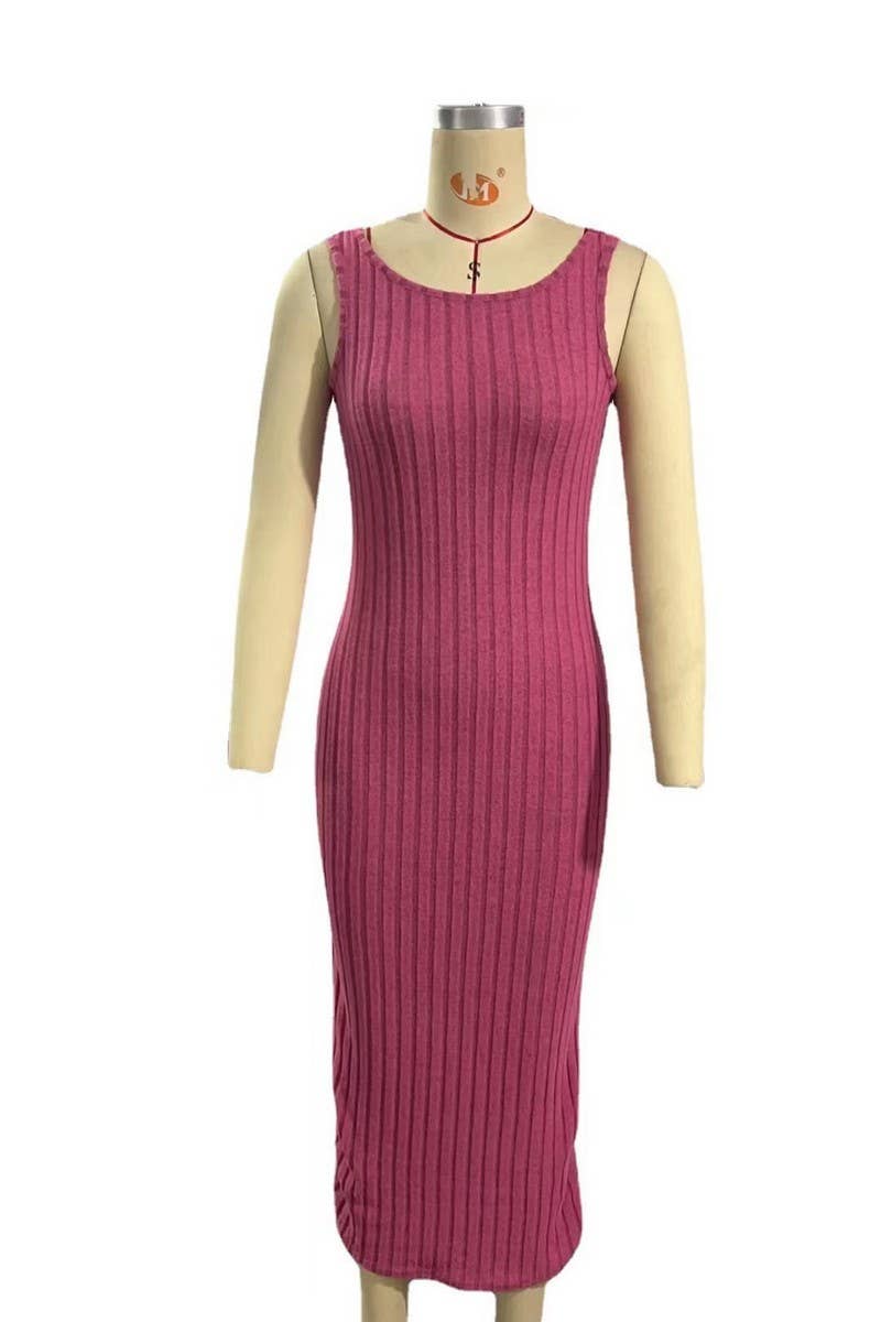 LONG KNITTED DRESS