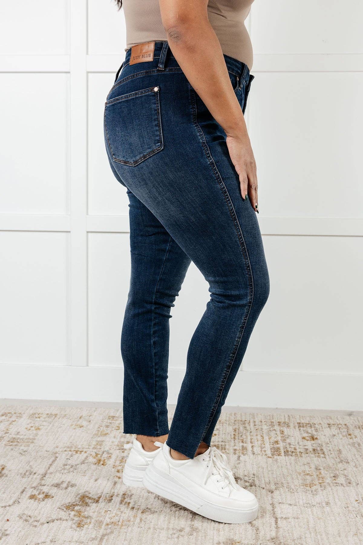 Judy Blue High Rise Control Top Step Hem Skinny Jeans