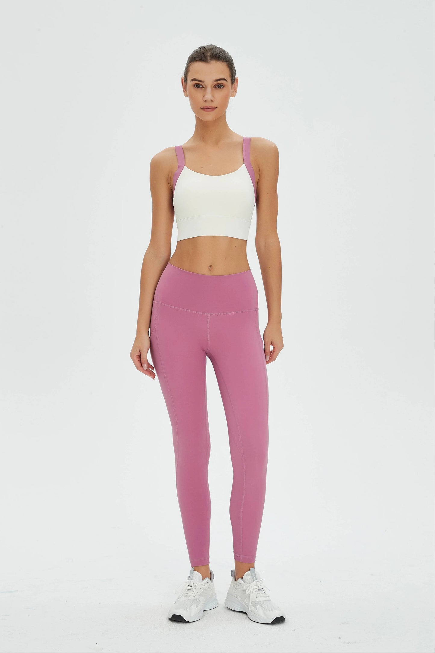 Clara Lycra® Color Contrast Strappy Back Sports Bra