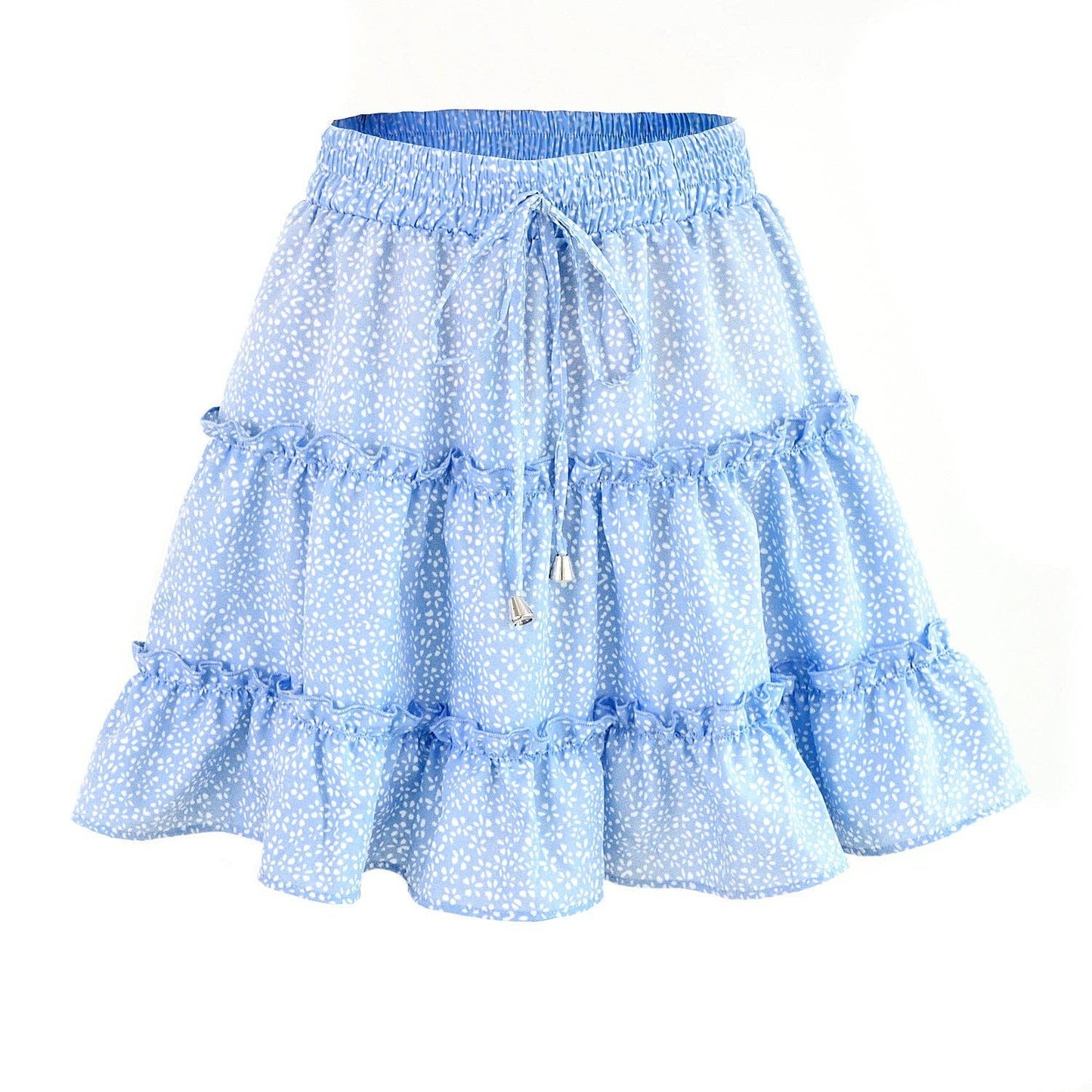 High Waist Ruffles Floral Skirt