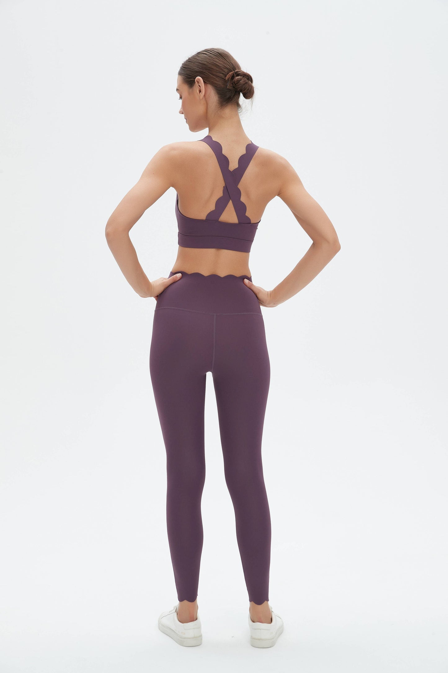 Sylvie Lycra® Scallop High Waist Leggings
