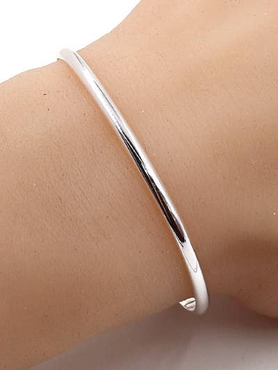 FR4175 Shamrock Clover Leaf Casting Brass Bangle Bracelet
