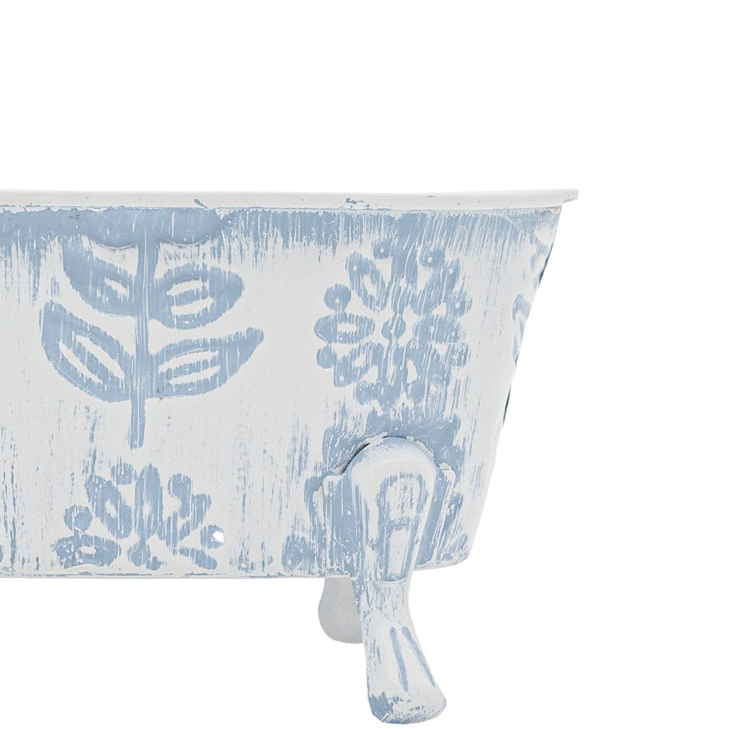 Claire Floral Bathtub Soap Dish Blue