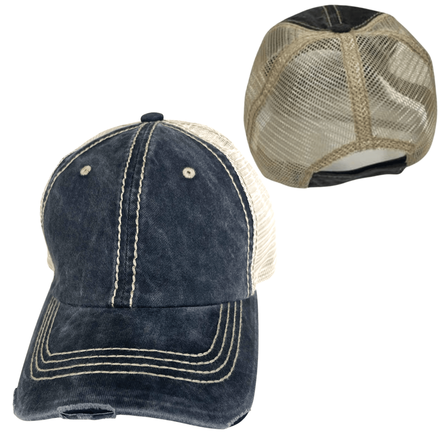 YOUR PERSONALIZED TOWN, STATE, AND LATITUDE / LONGITUDE HATS: Charcoal with White Mesh Unisex