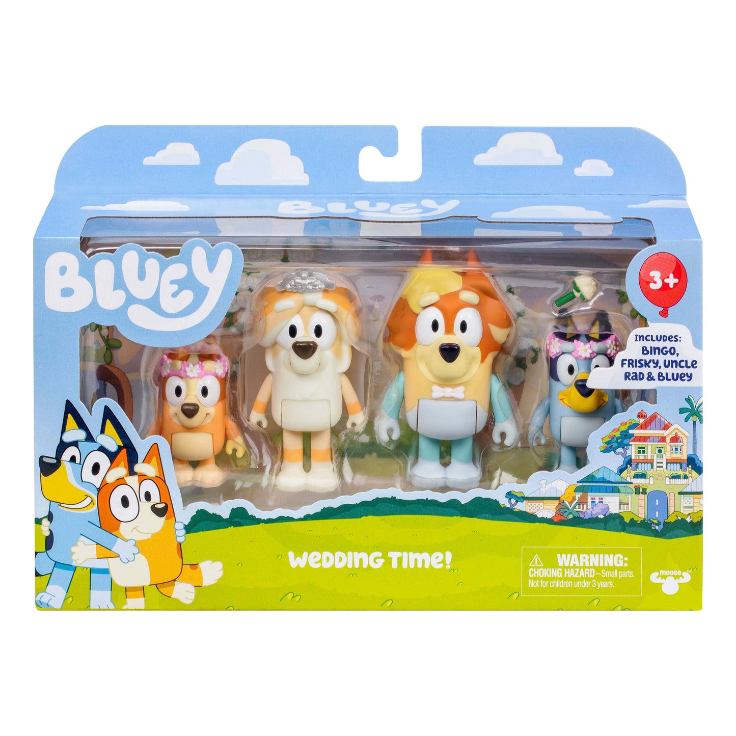 Moose Toys Bluey 4-Pack Figurine Set