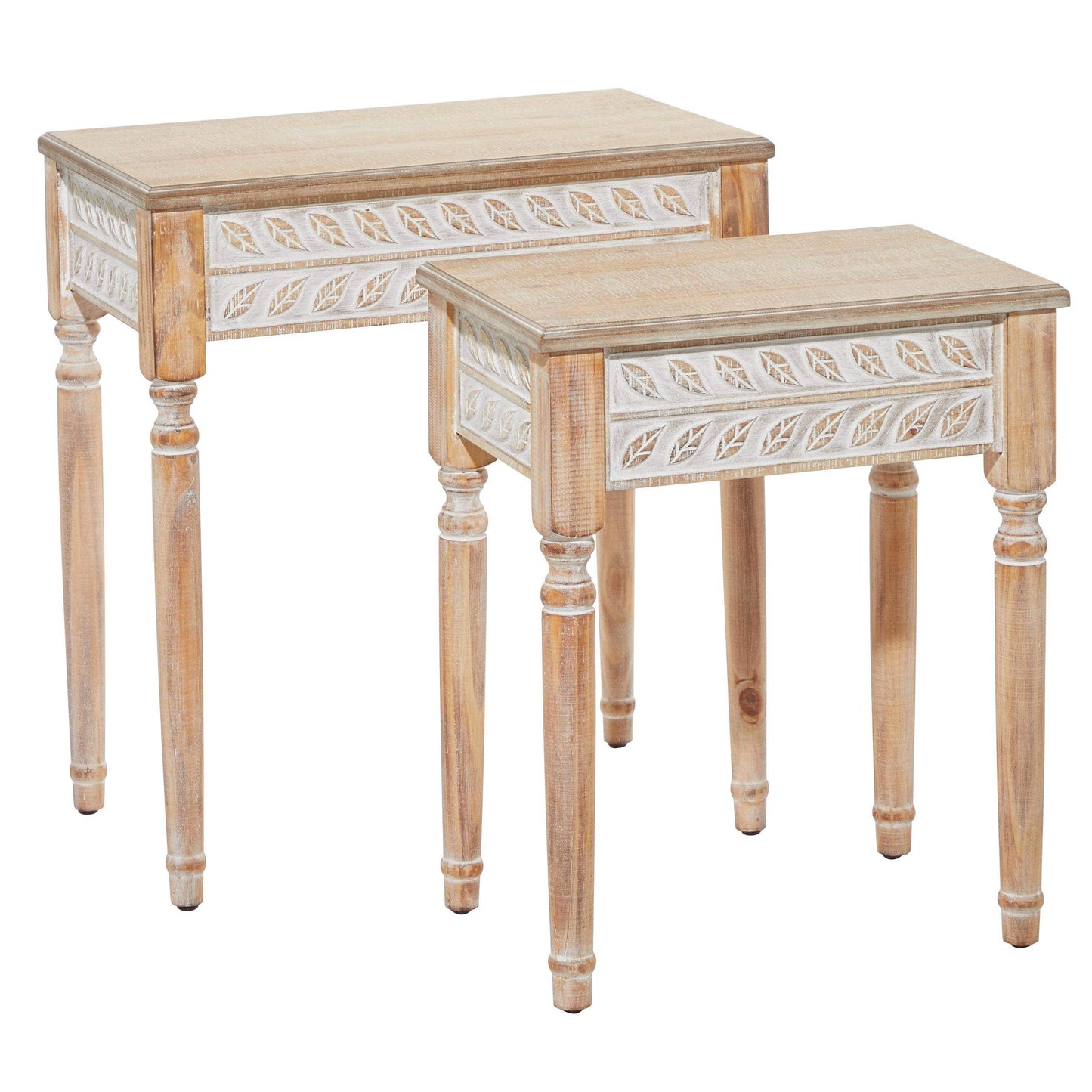 Farmhouse Brown Wooden Accent Table Large