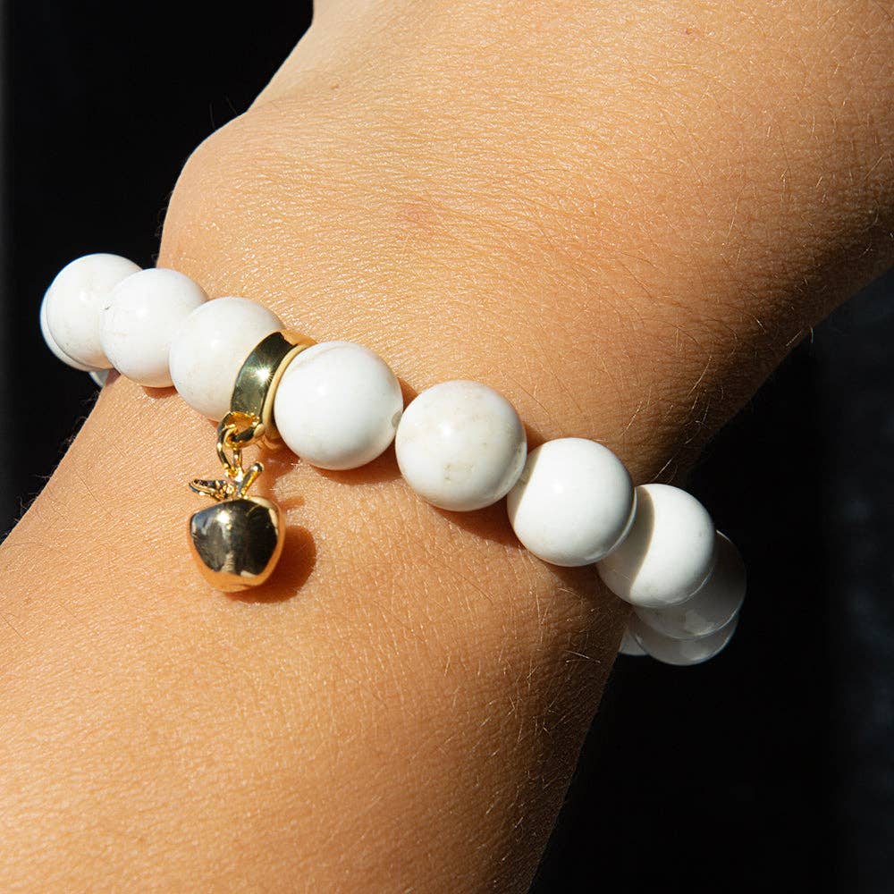 🍎Teacher Gift🍎 Apple Charm, Gold, Charm Bar 
