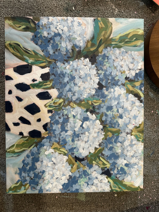 Hand embellished canvas print