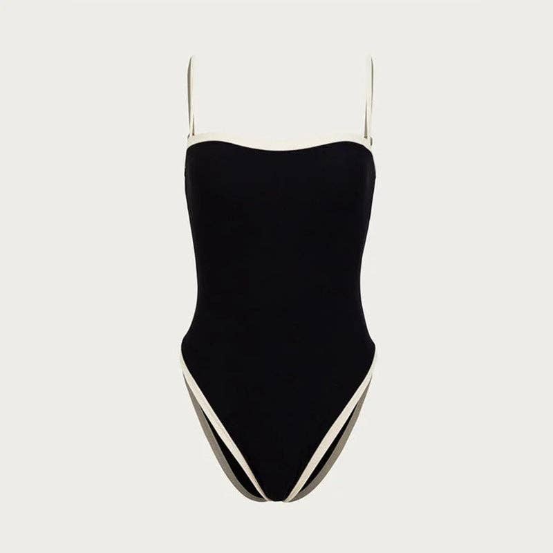 Simple Color Block Sexy One Piece Swimwear DPSW1114