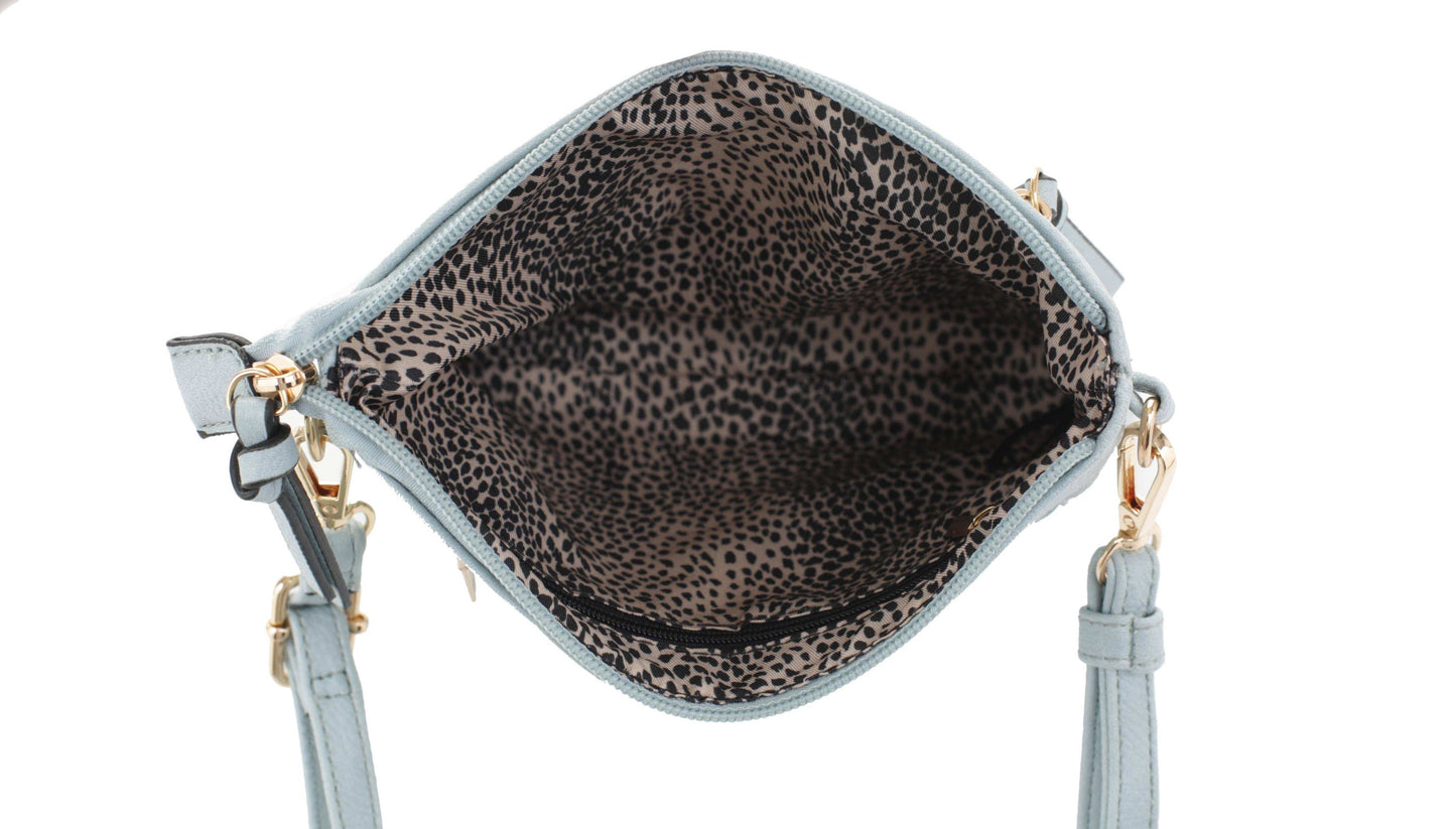 FC20136 Multi-zipper Crossbody Bag