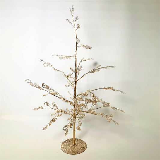 Elegant Pear Acrylic Gem Christmas Tree - Champagne 21.5"