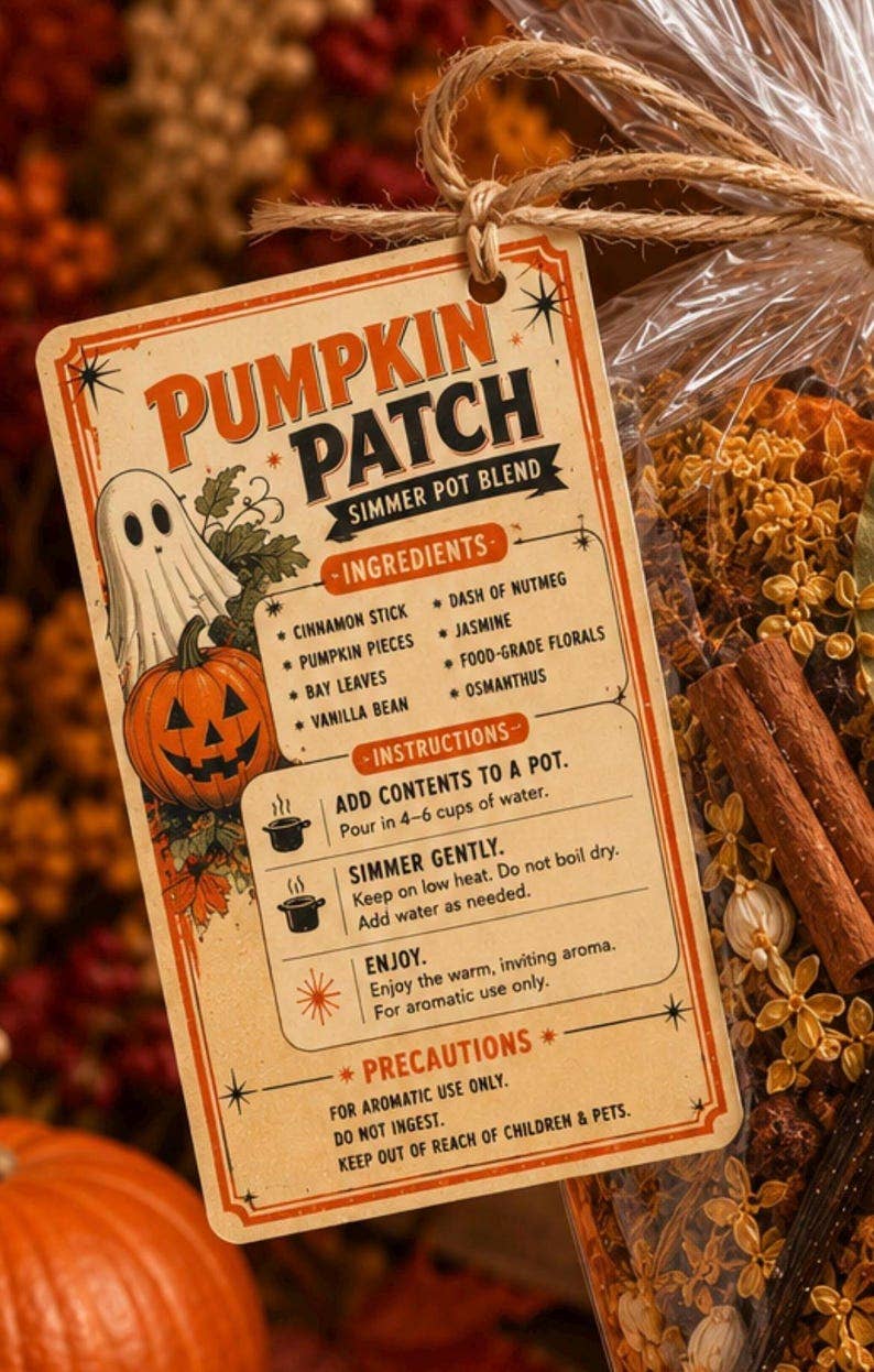 Pumpkin Patch Simmer Pot Kit, natural Fall Simmer Pot Blend