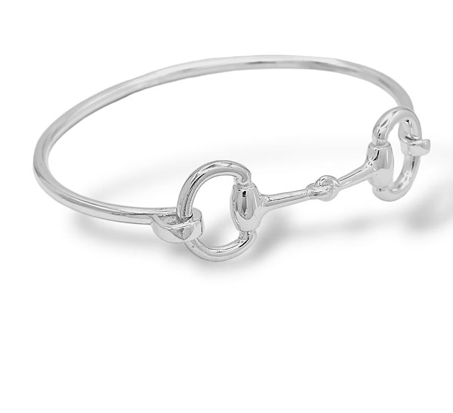 Snaffle Cuff Bangle Bracelet- Brass