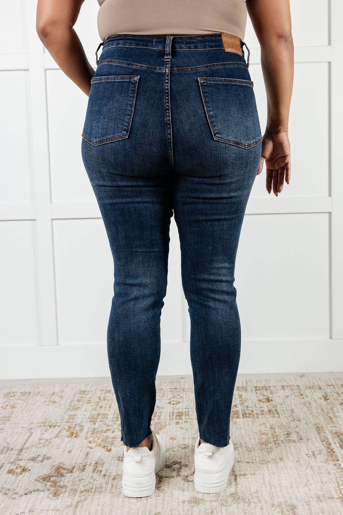 Judy Blue High Rise Control Top Step Hem Skinny Jeans