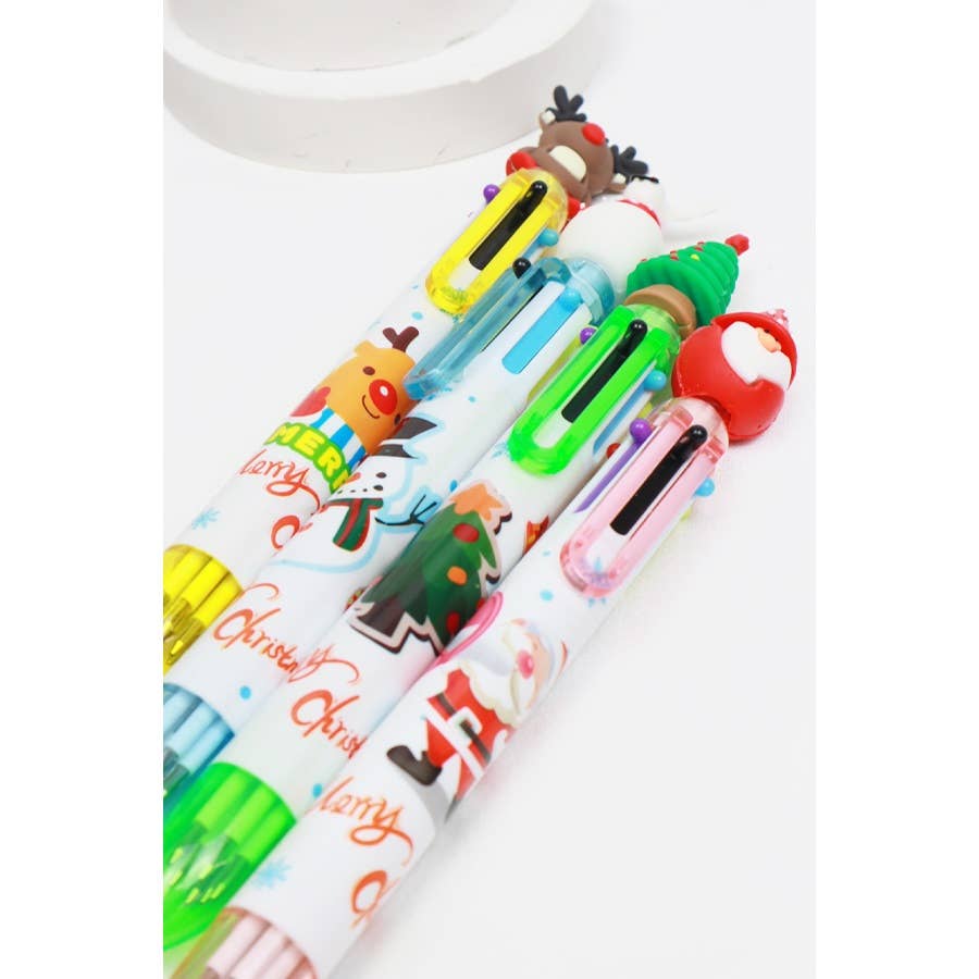Christmas Theme Multi Color Ballpoint Pen