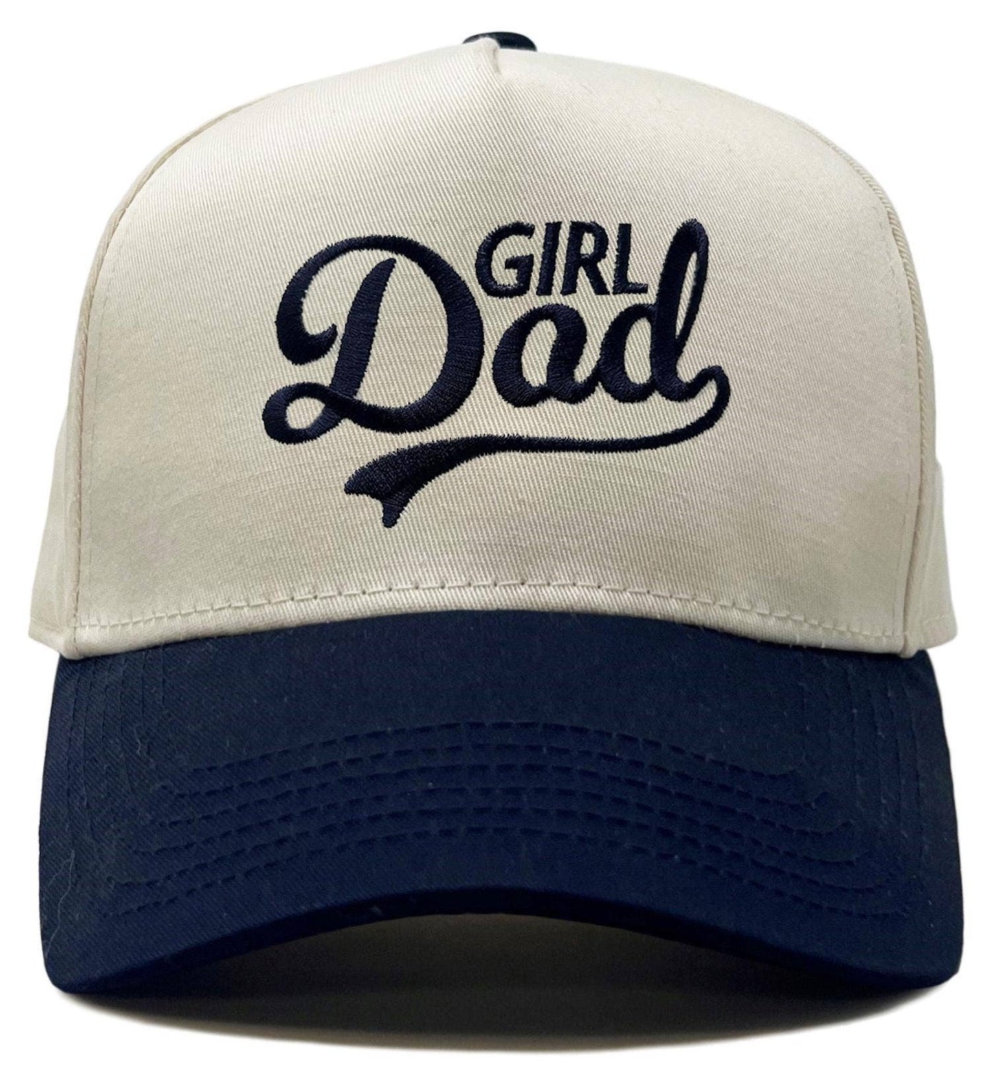 Two Tone Cap -  Girl Dad - Navy/Beige