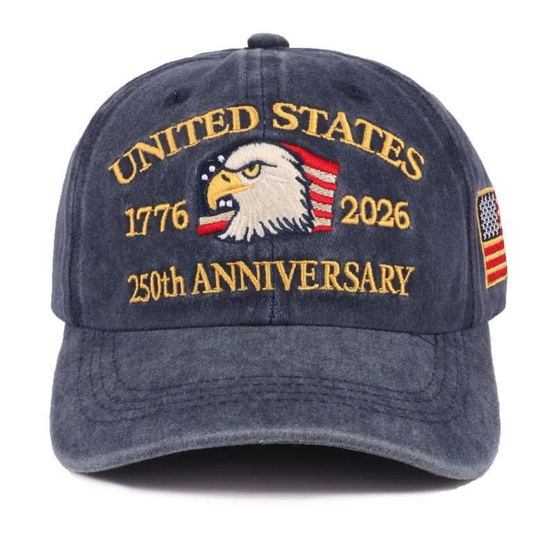 250th Anniversary Flag Eagle Embroidered Baseball Cap