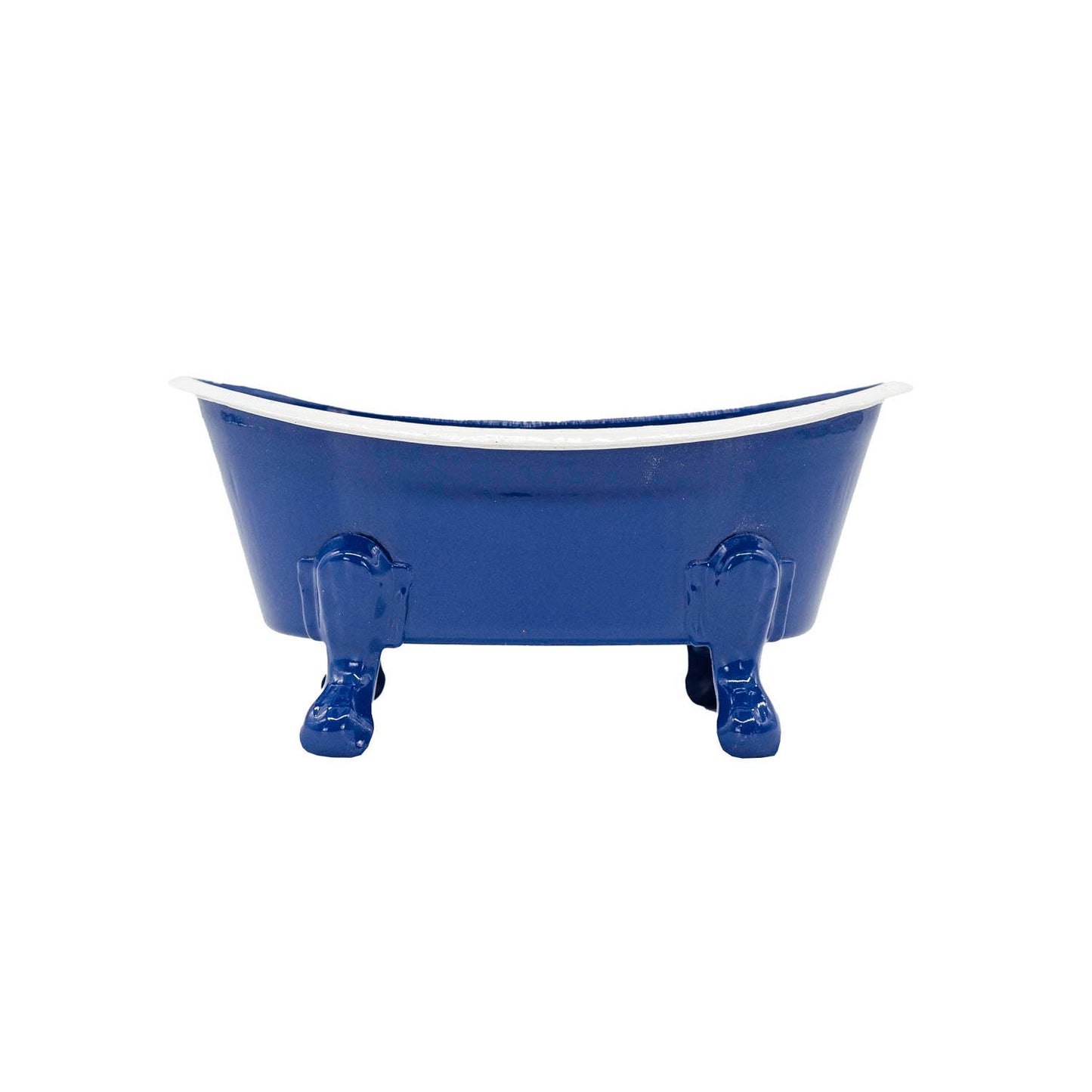 Blue Enamel Bathtub Metal Soap Dish