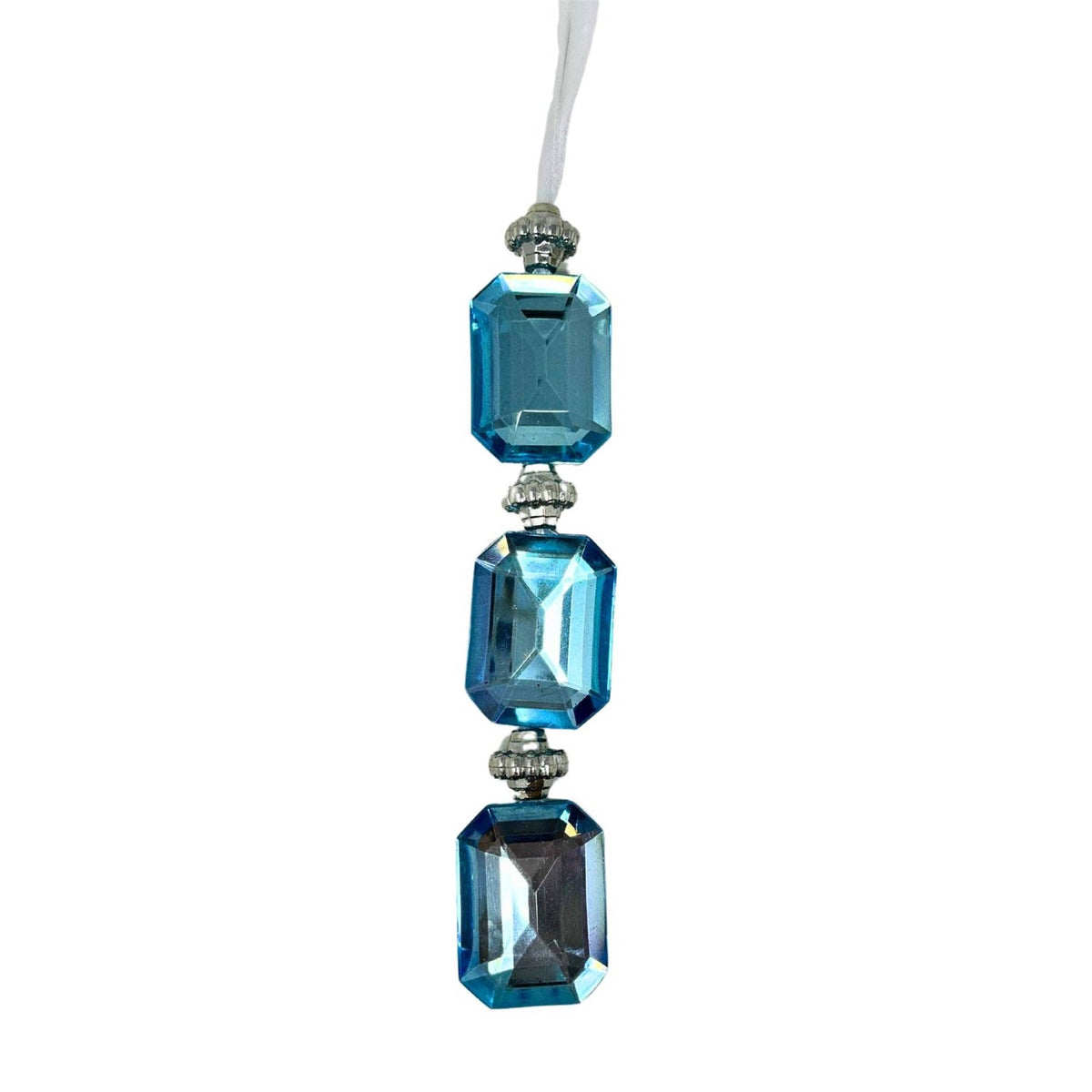 Acrylic Jewel Hanging Ornament - Blue 1.2x0.5x6.5"