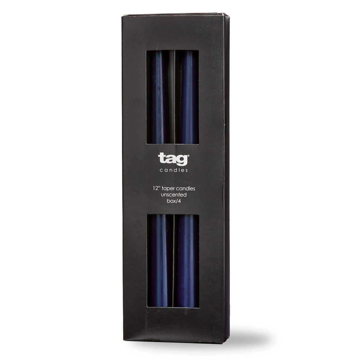 Color Studio 12" Taper Candle Set of 4 Navy Paraffin