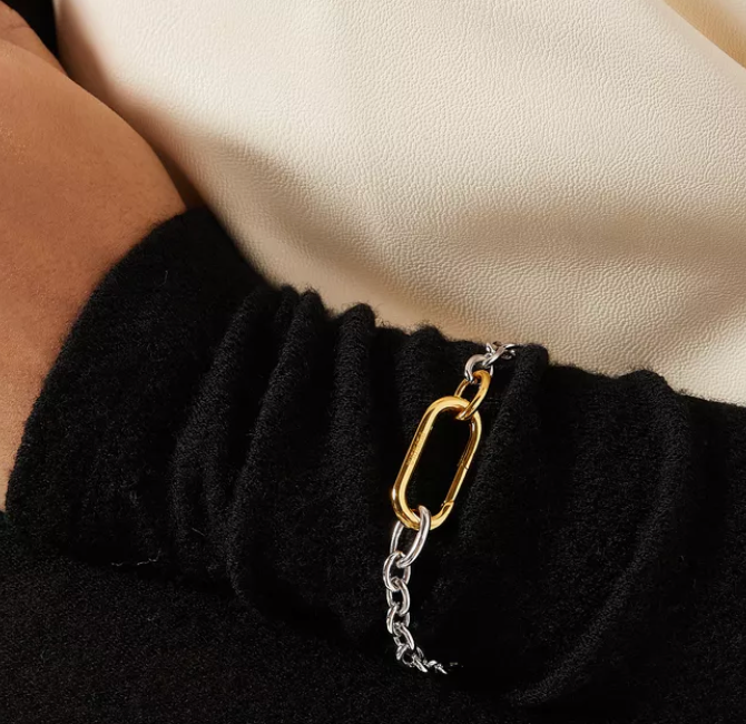 Push It Charm Chain Bracelet Waterproof Titanium