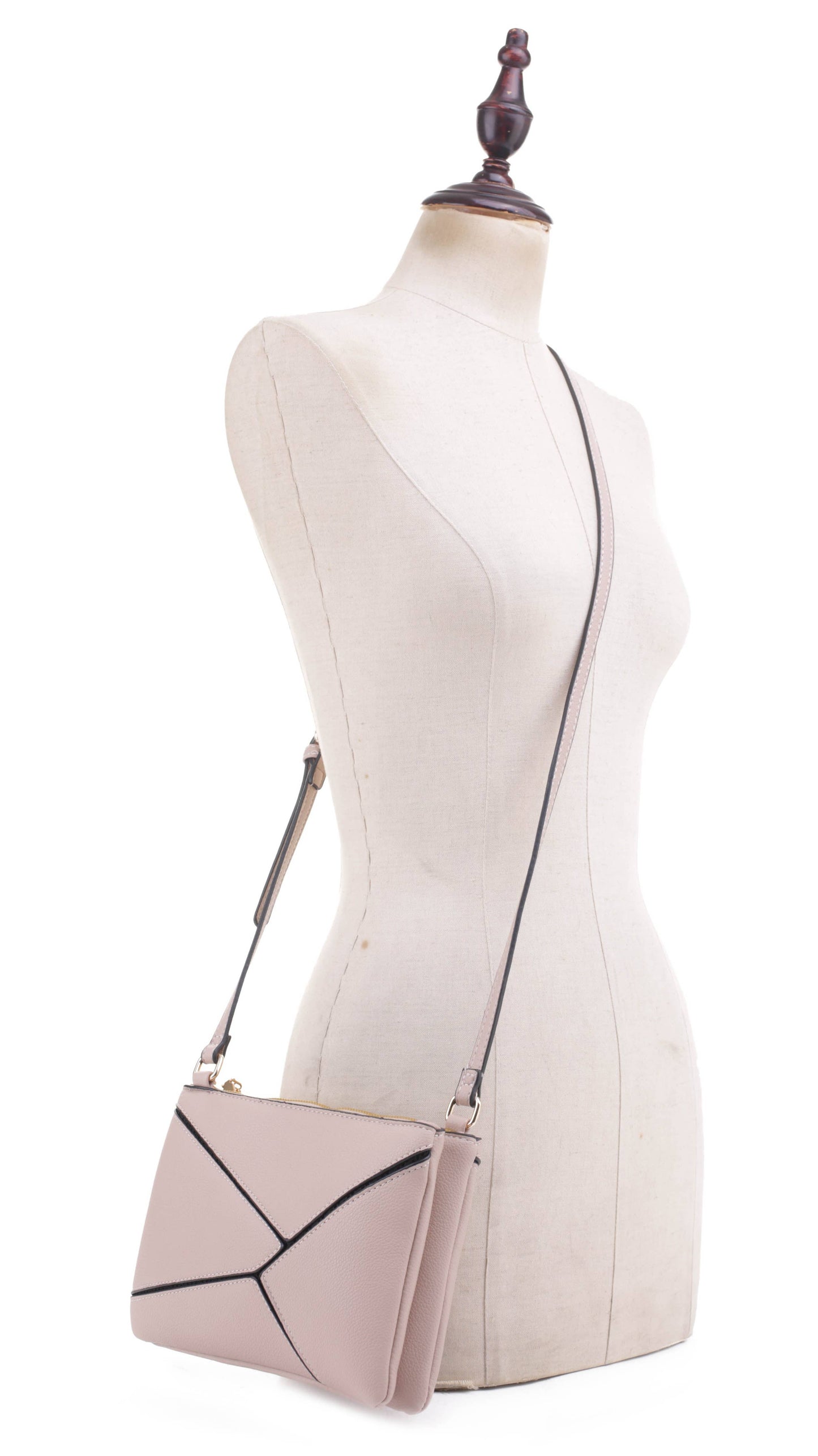MT20356 Asymmetrical Geometric Clutch Crossbody