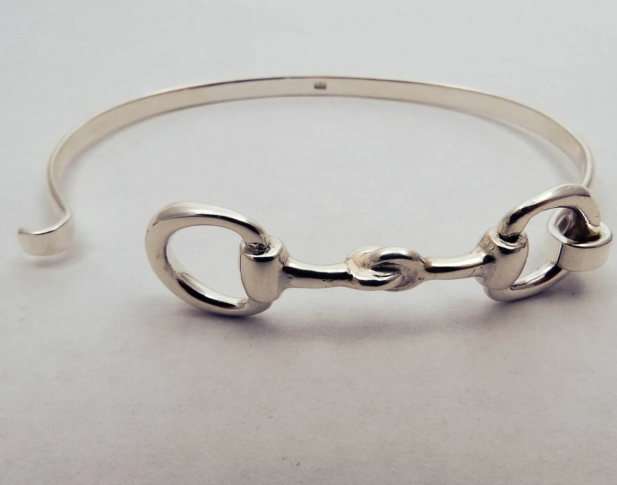 Snaffle Cuff Bangle Bracelet- Brass