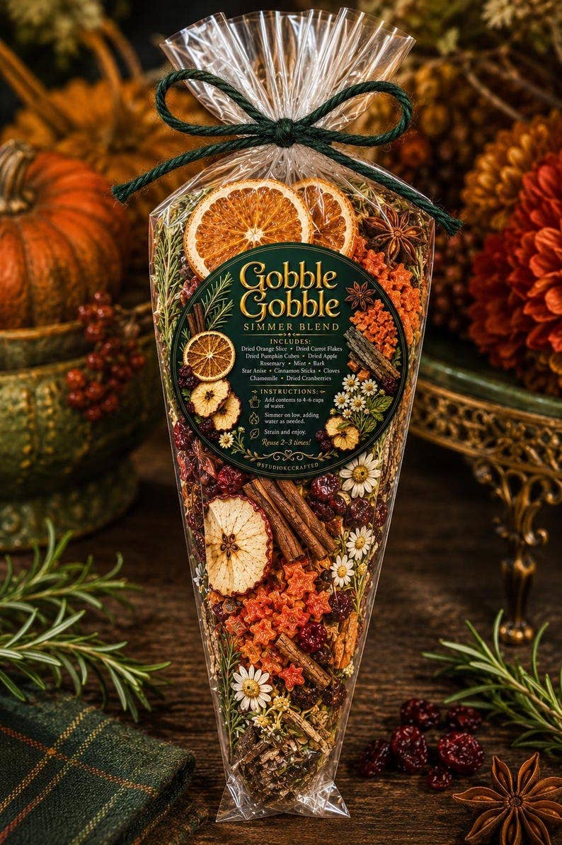 Gobble Gobble Simmer Pot Blend, Thanksgiving Simmer Pot Kit,