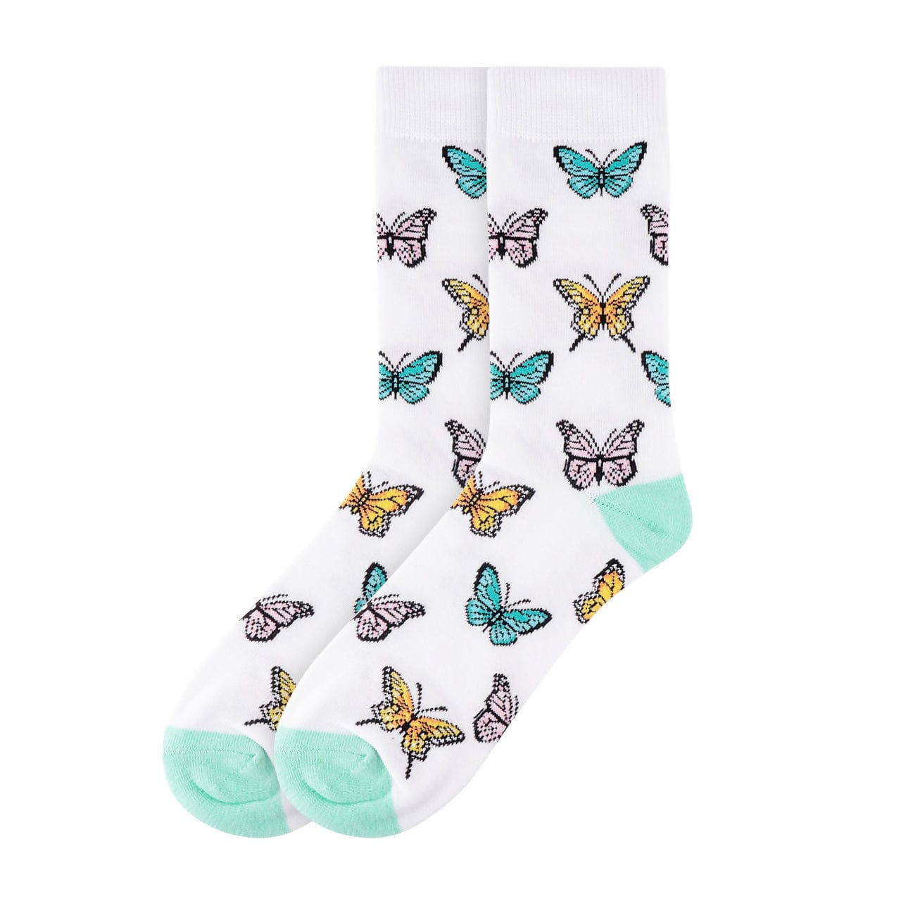 Womens White Butterfly Socks Life is Socks
