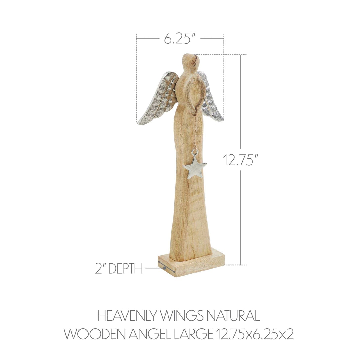 Lg Heavenly Wings Angel 12.75x6.25x2