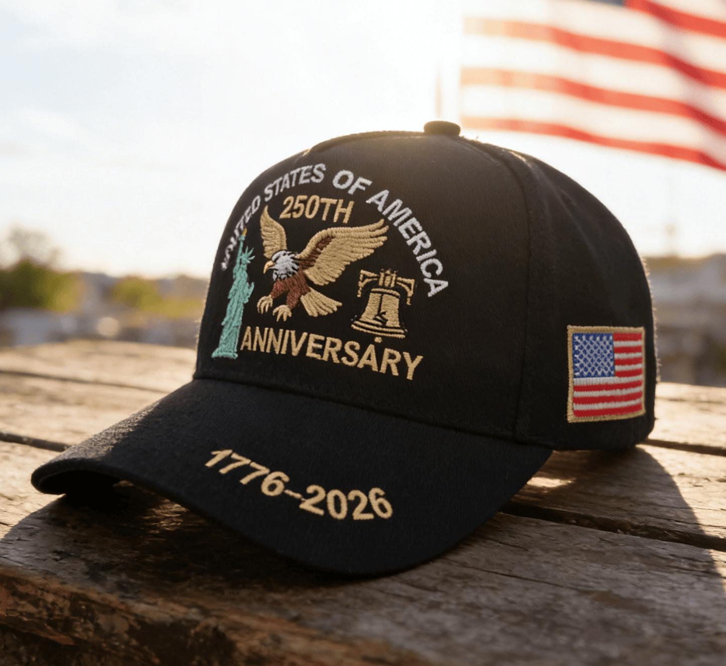 250th Anniversary Liberty Eagle Embroidered Baseball Cap