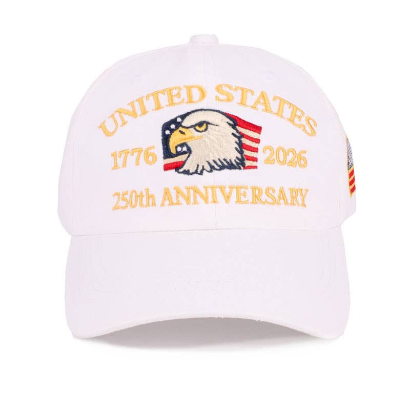 250th Anniversary Flag Eagle Embroidered Baseball Cap