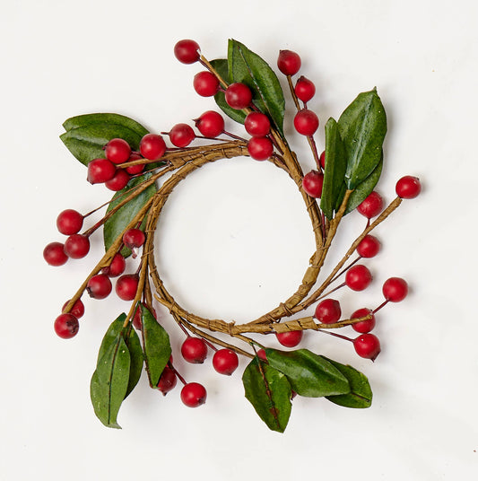 2.75" Berry & Leaf Candle Ring