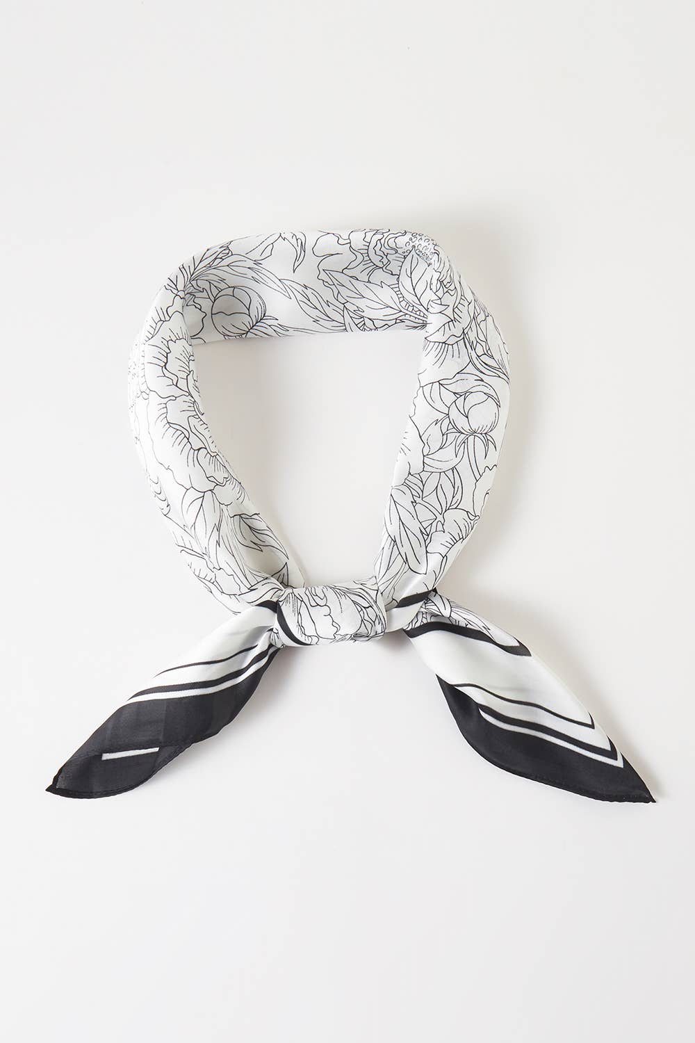 Multi Floral Rose Bandana Scarf