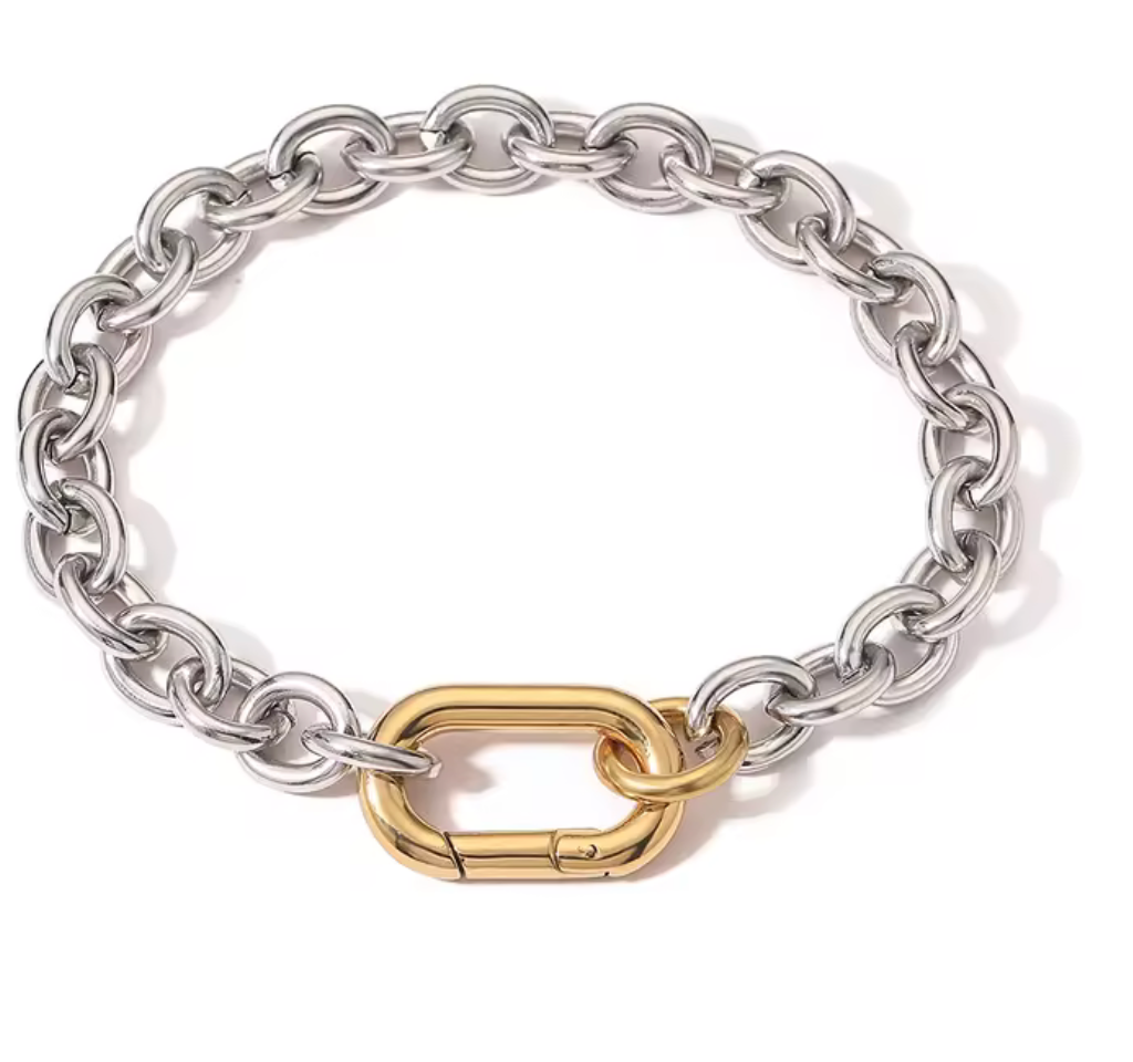 Push It Charm Chain Bracelet Waterproof Titanium
