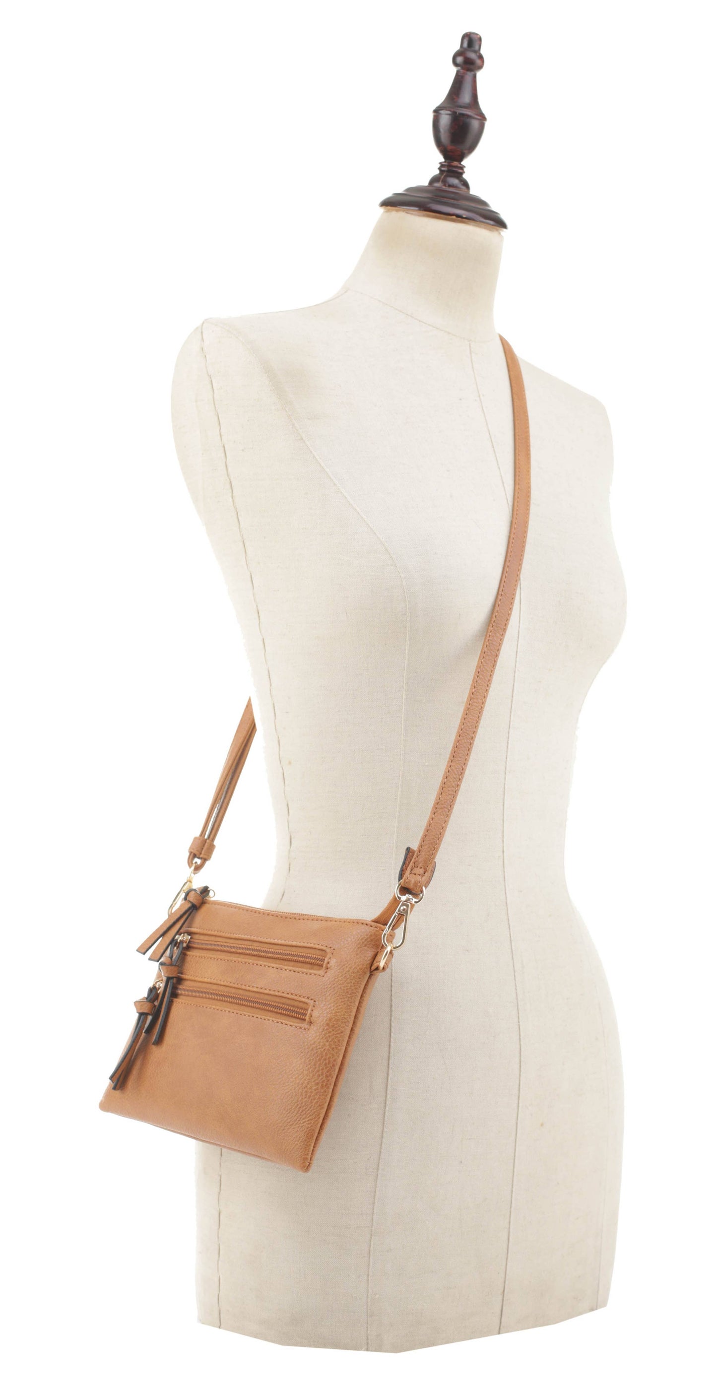 FC20136 Multi-zipper Crossbody Bag