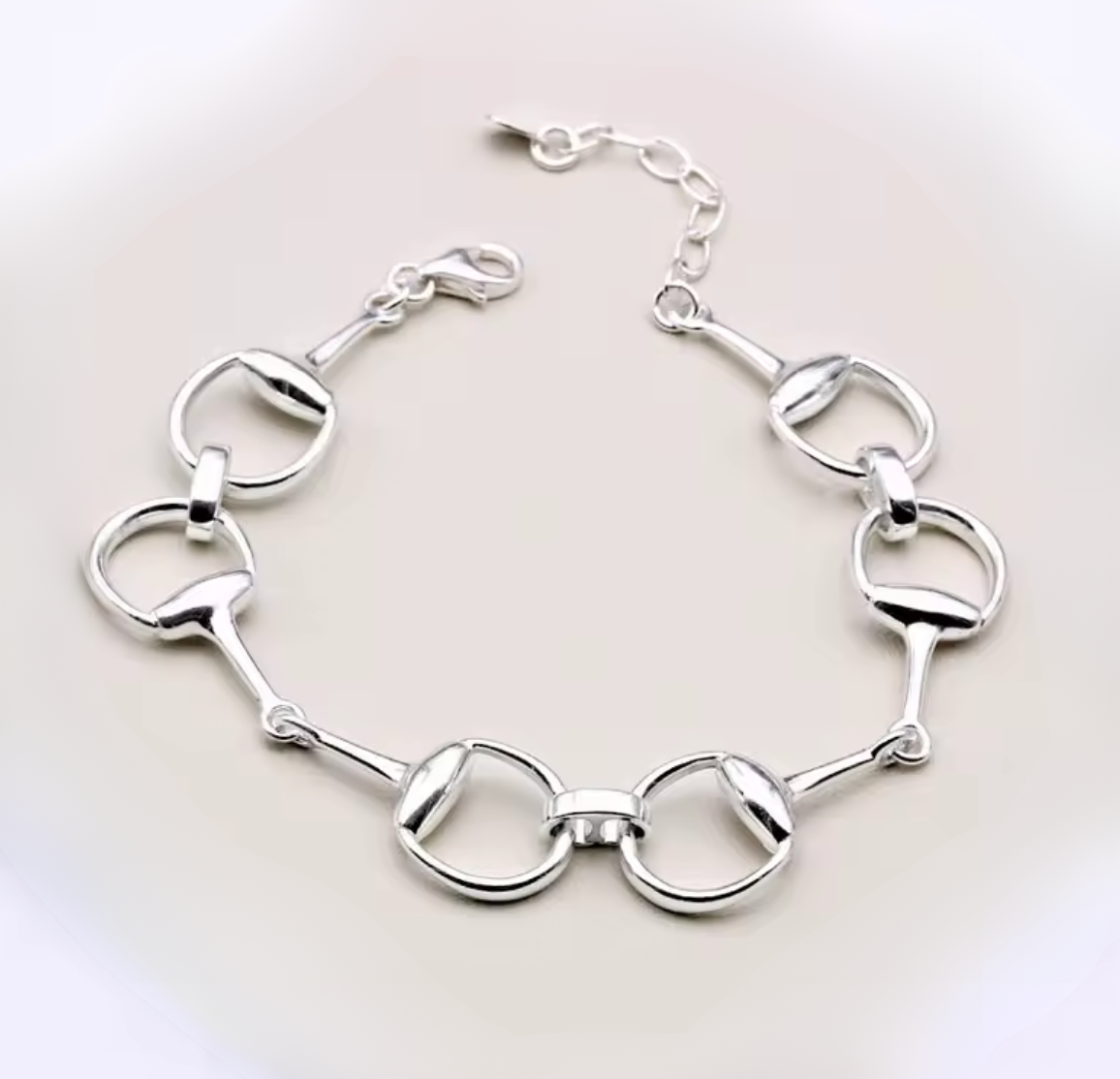 Snaffle Bit Line Bracelet 14K gold or silver