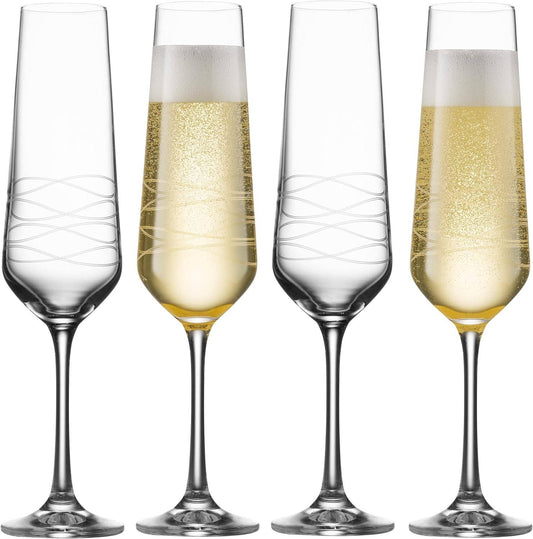 European Crystal Champagne Flutes
