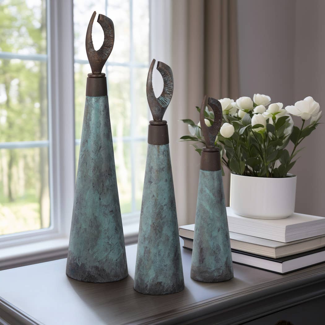 Set of 3 Sculptures , 16/20/23 in.